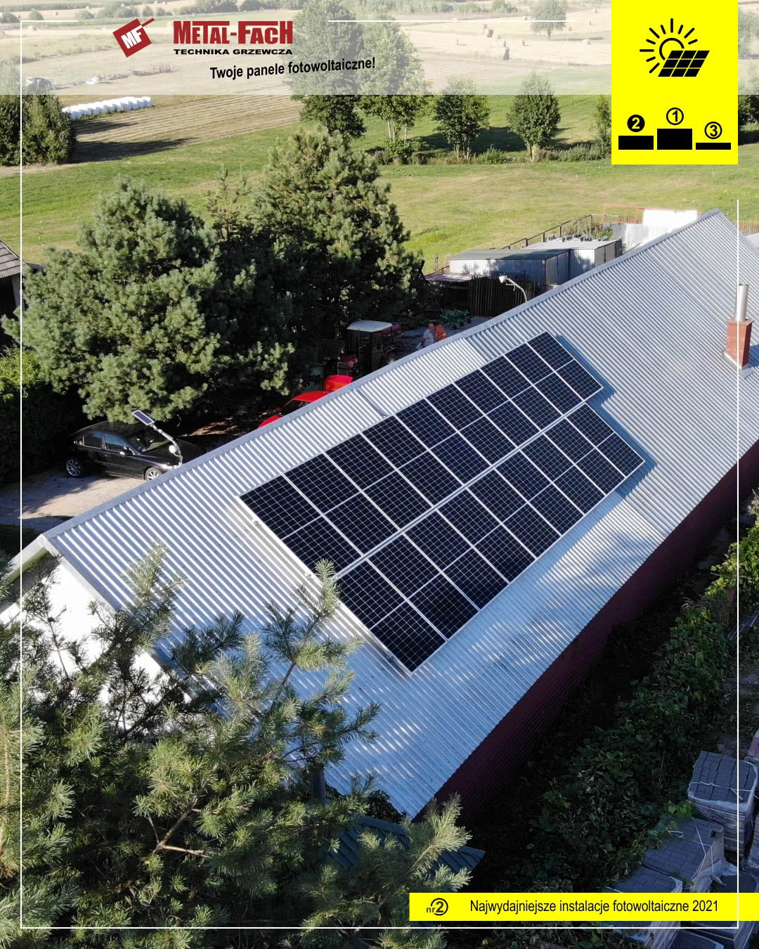 Instalacja paneli fotowoltaicznych METAL-FACH w Trzciance