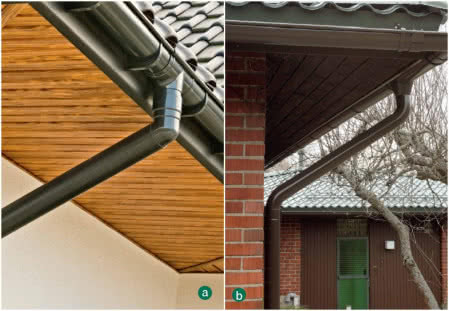 Rynna z PVC i rynna z powlekanej stali